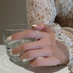 Anillo de flor de plata de ley 925