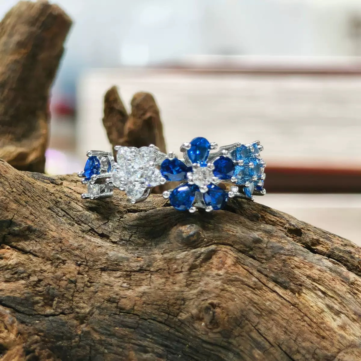 Conjunto de joyas de aguamarina y circonita "Sueño de una noche de verano" de VENEA