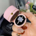 High-carbon diamond gold electroplating ring with adjustable opening