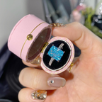Anillo chapado en oro con diamante de alto contenido en carbono y abertura ajustable