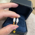 Anillo de circonita cúbica talla marquesa Ojo de Ángel