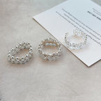 Anillo de flor de plata de ley 925
