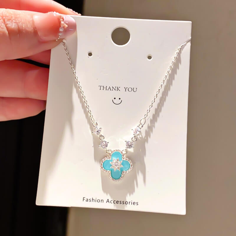 Turquoise Clover Jewelry Set
