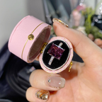 Anillo chapado en oro con diamante de alto contenido en carbono y abertura ajustable