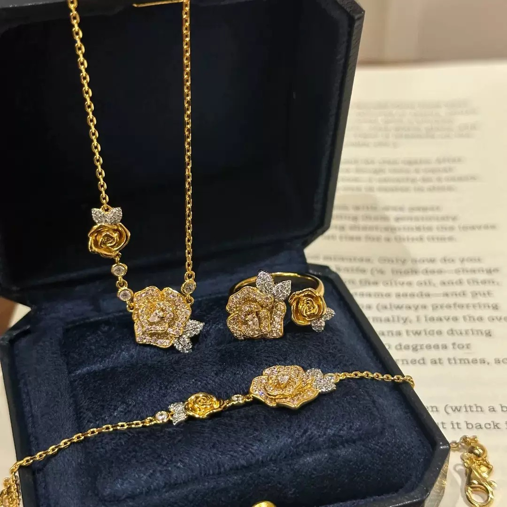 Conjunto de Joyas de Circonita Cúbica Rosa