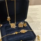 Conjunto de Joyas de Circonita Cúbica Rosa