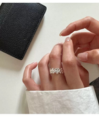 Anillo de flor de plata de ley 925