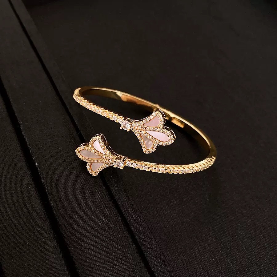Iris Flower Zircon Mother Of Pearl Jewelry Set