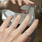 Anillo de perlas con baño de oro de 14 quilates