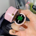 Anillo chapado en oro con diamante de alto contenido en carbono y abertura ajustable