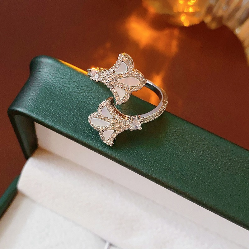 Iris Flower Zircon Mother Of Pearl Jewelry Set